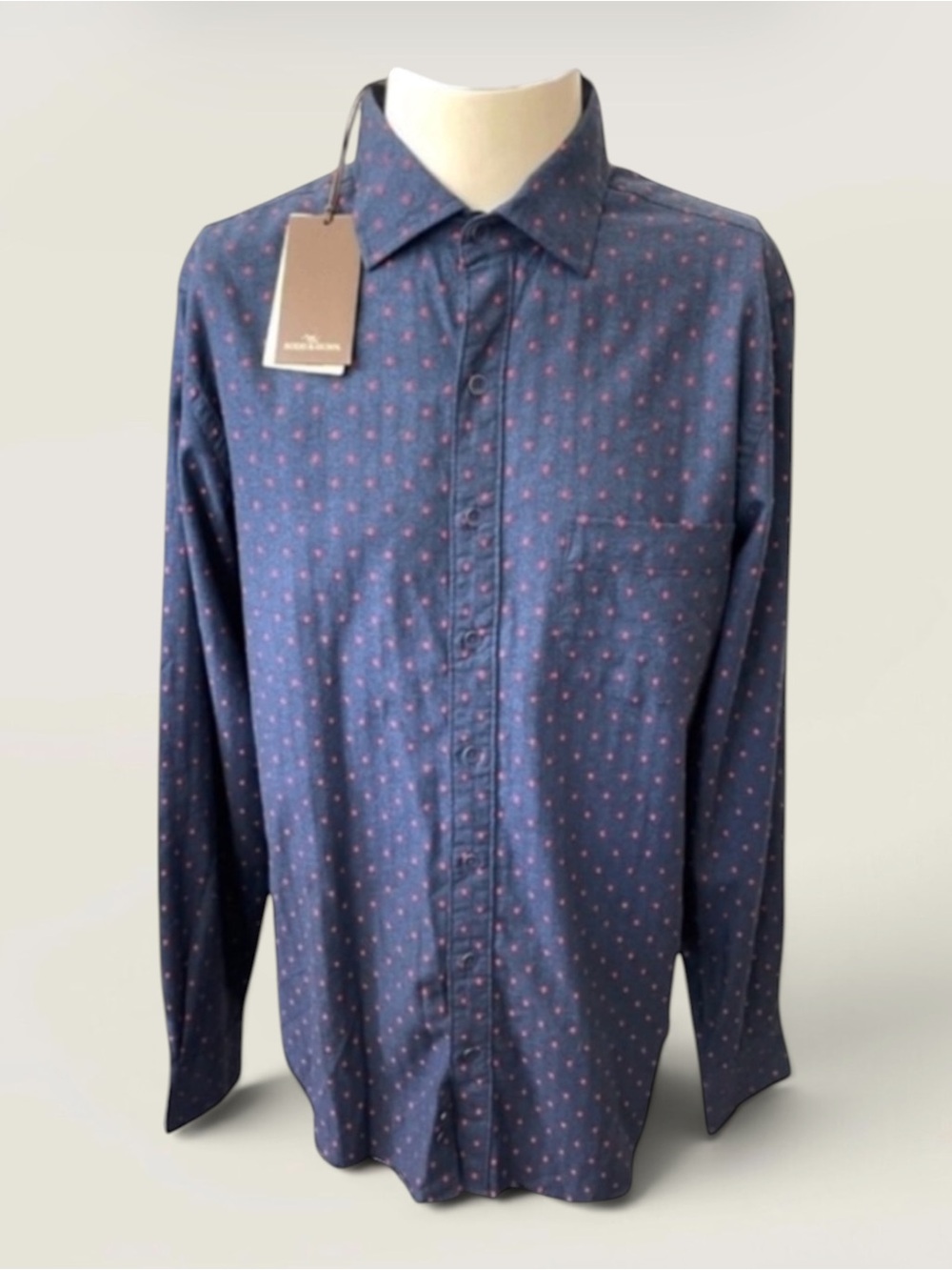 RODD & GUNN “ANNABY” Cotton Shirt Royal Size Large